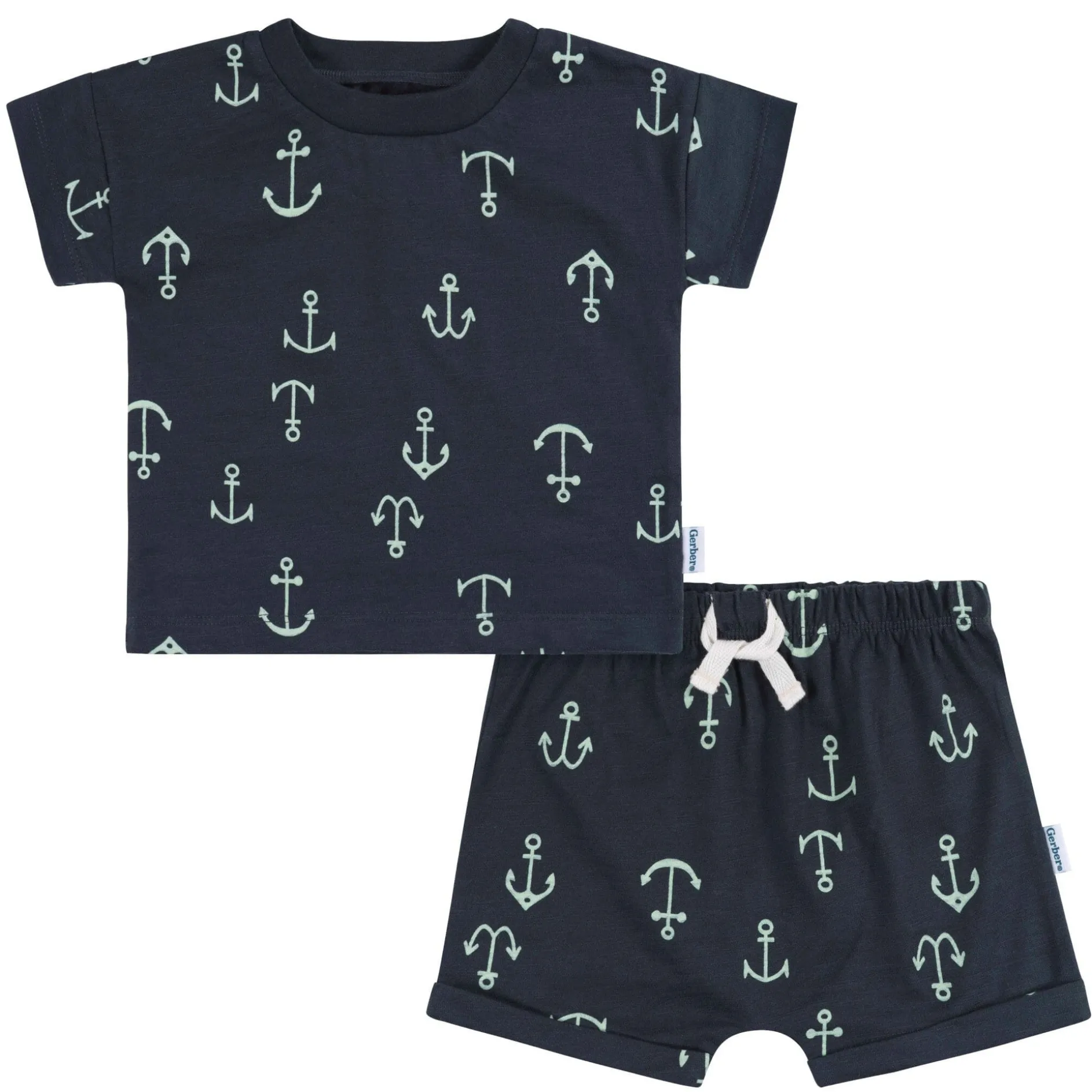 2-Piece Baby and Toddler Boys Anchor T-Shirt and Shorts Set