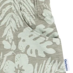 2-Piece Baby and Toddler Boys Tropical Leaves T-Shirt and Shorts Set