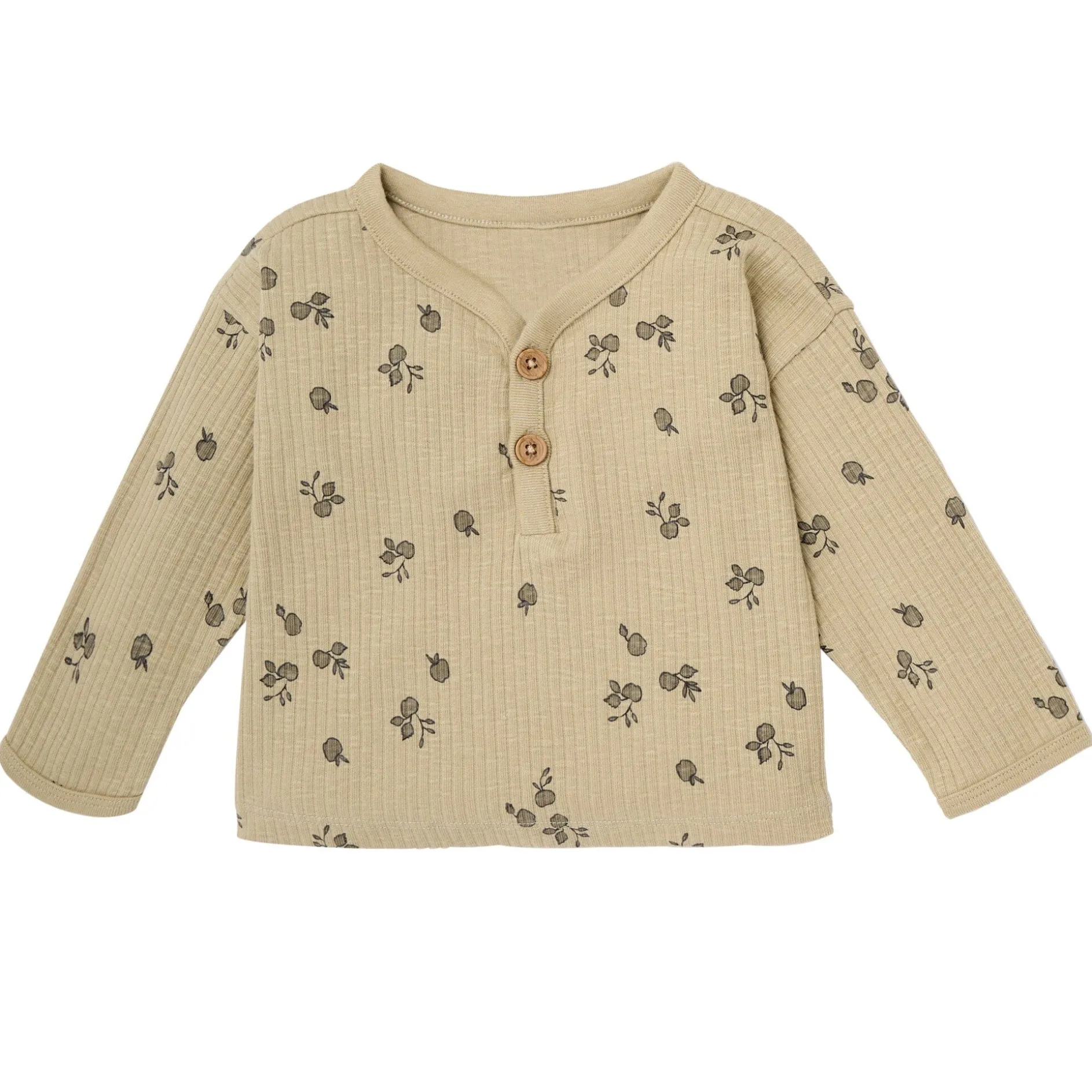 4-Piece Baby Boys Apples Henley Tops and Pants Set