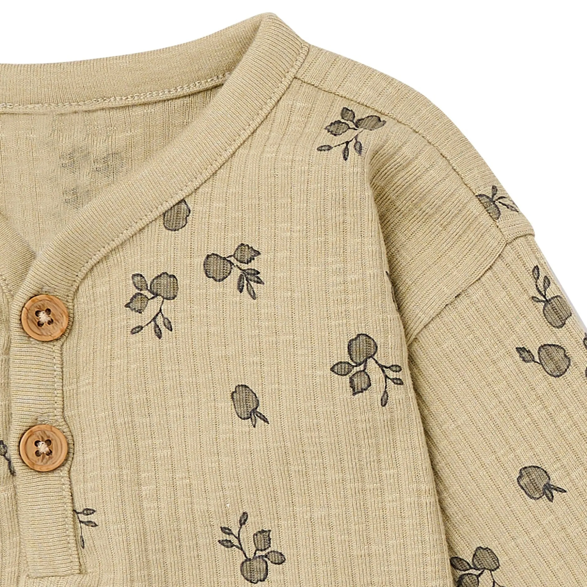 4-Piece Baby Boys Apples Henley Tops and Pants Set