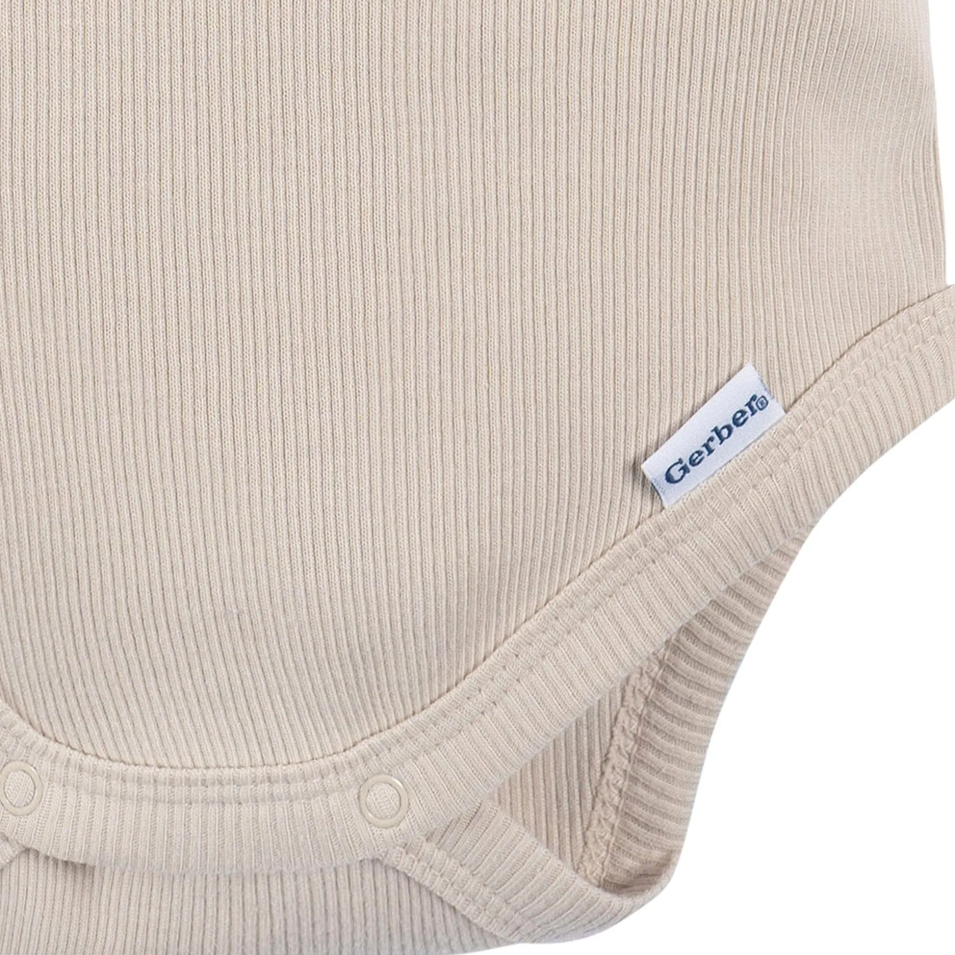 2-Piece Baby Boys Beige Bodysuit and Shorts Set