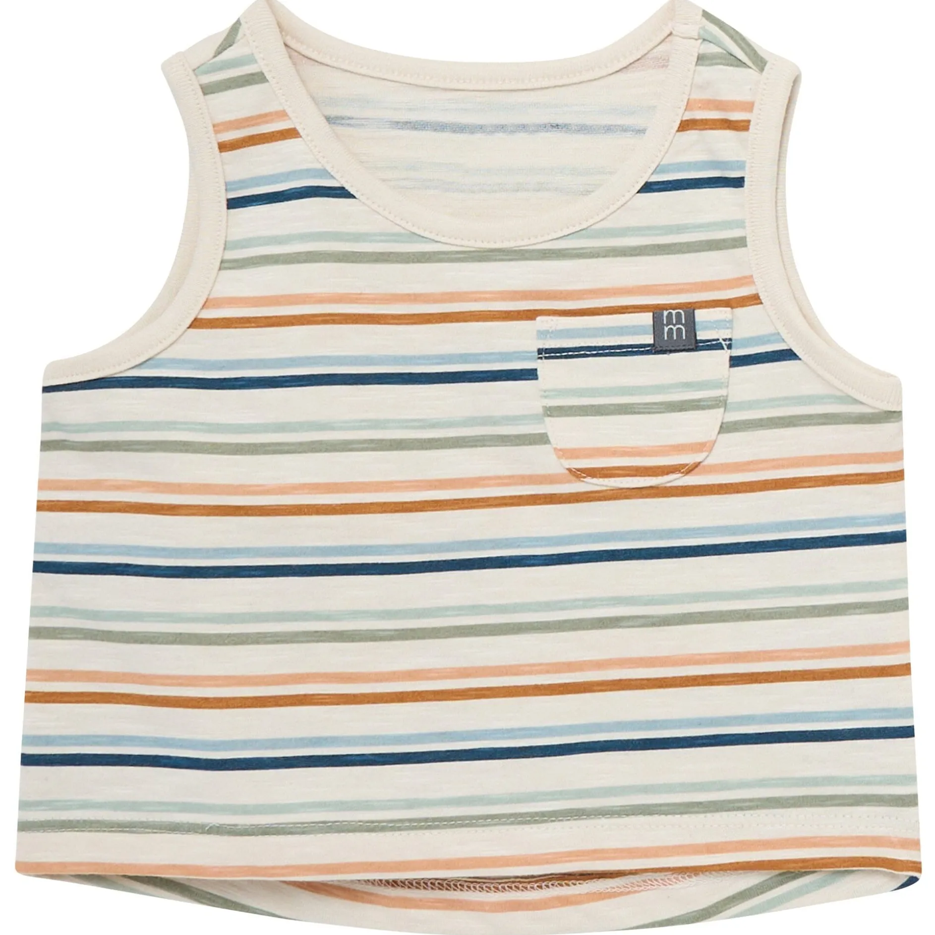 4-Piece Baby Boys Beige Stripe Sleeveless Shirts and Shorts Set
