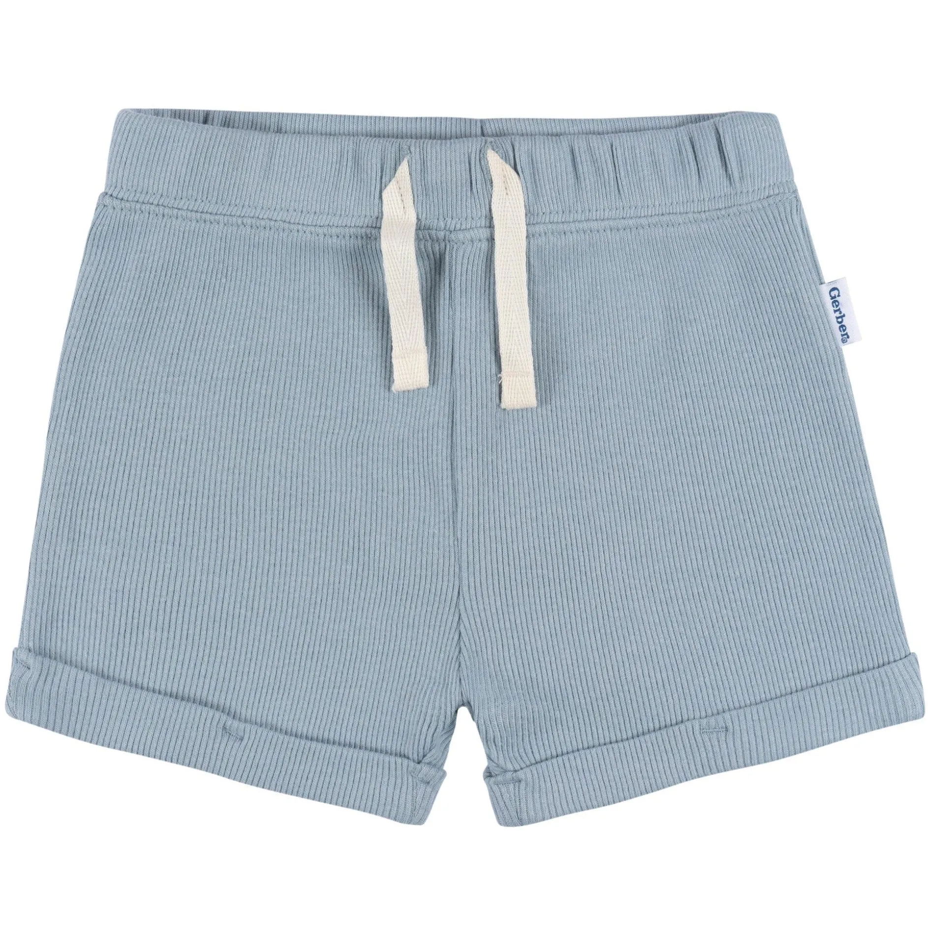 2-Piece Baby Boys Blue Bodysuit and Shorts Set