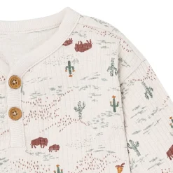 4-Piece Baby Boys Buffalo Desert Henley Tops and Pants Set