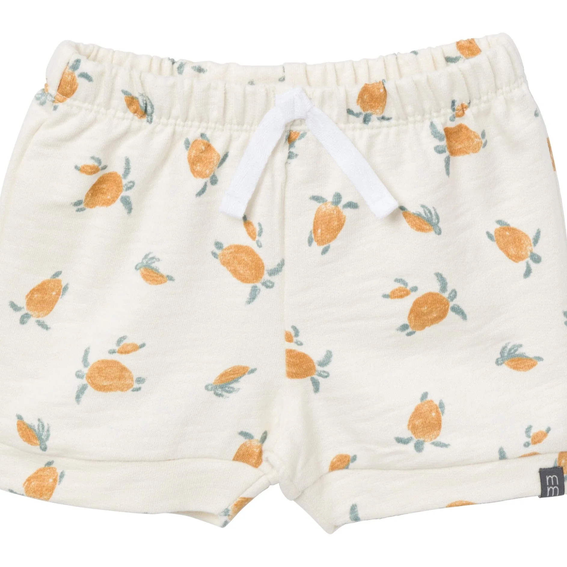 4-Piece Baby Boys Cream & Teal Bodysuits and Shorts Set