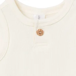 4-Piece Baby Boys Cream & Teal Bodysuits and Shorts Set