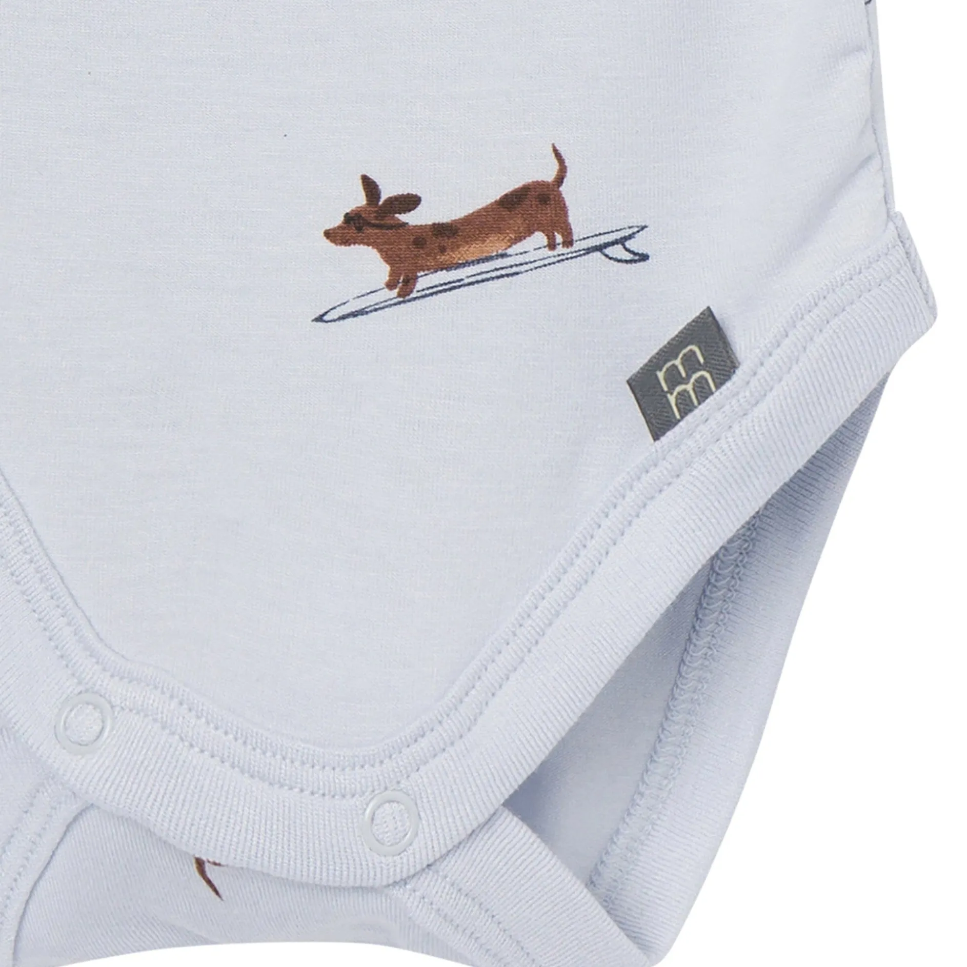 4-Piece Baby Boys Dachshund Surf Bodysuits and Pants Viscose Set