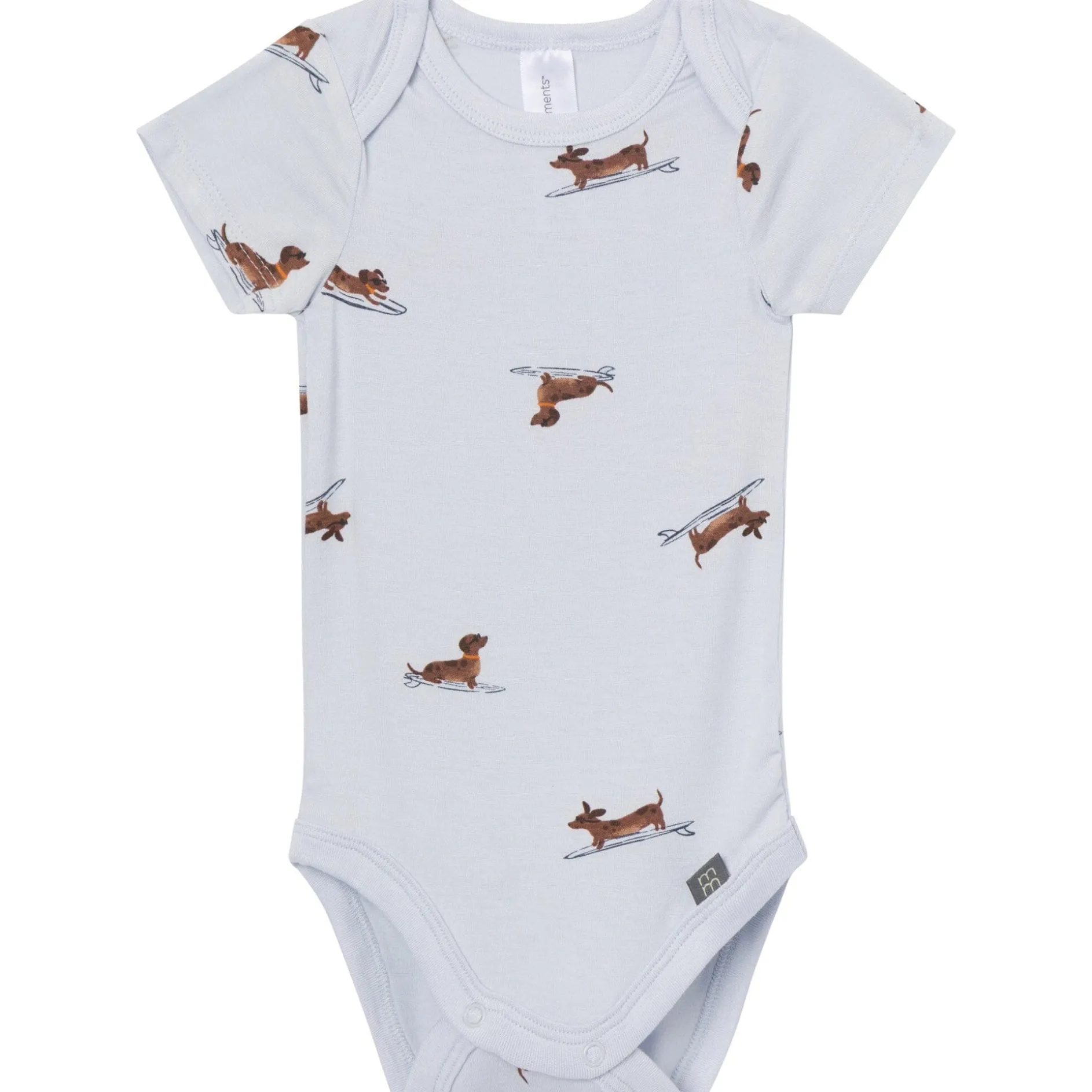 4-Piece Baby Boys Dachshund Surf Bodysuits and Pants Viscose Set