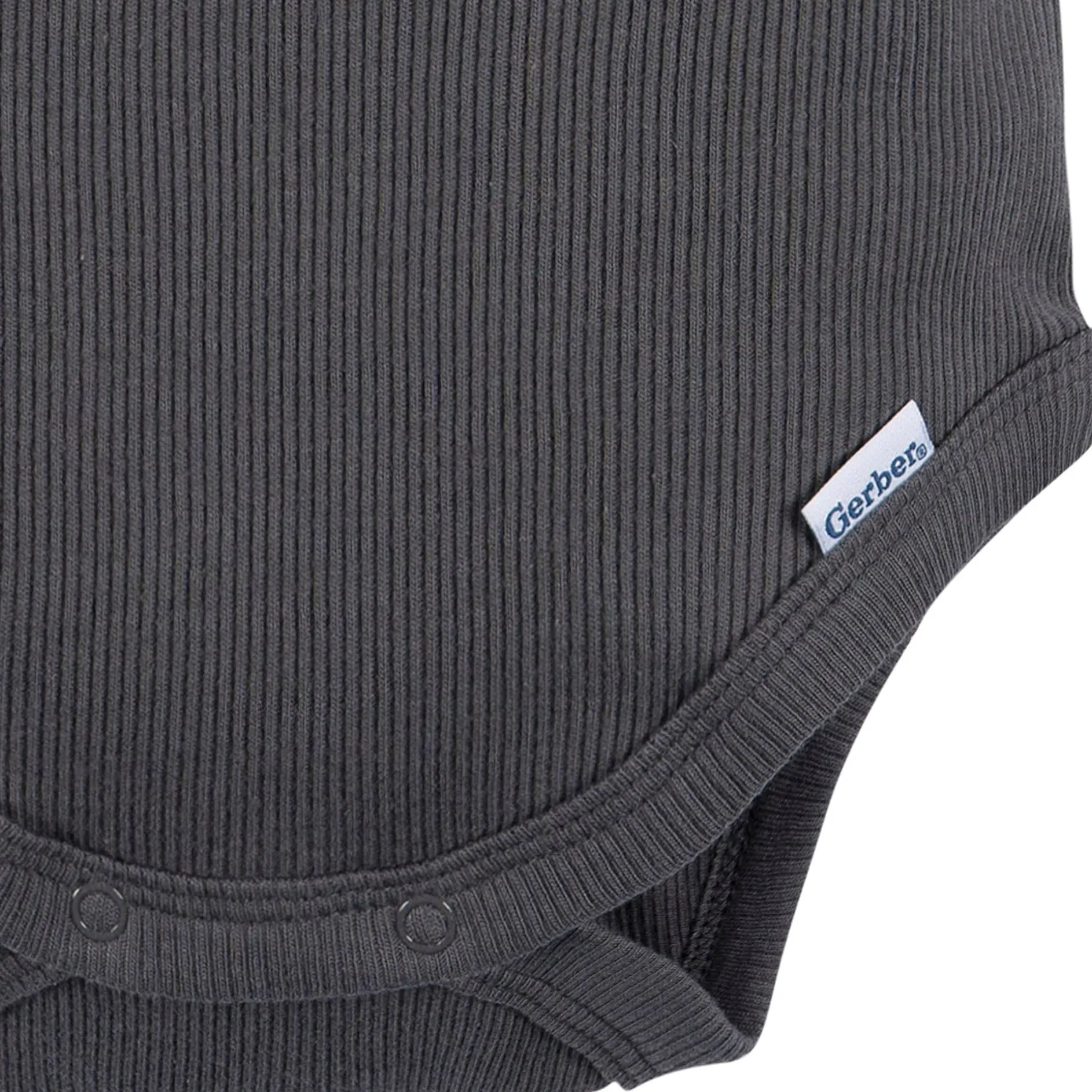 2-Piece Baby Boys Dark Grey Bodysuit and Shorts Set