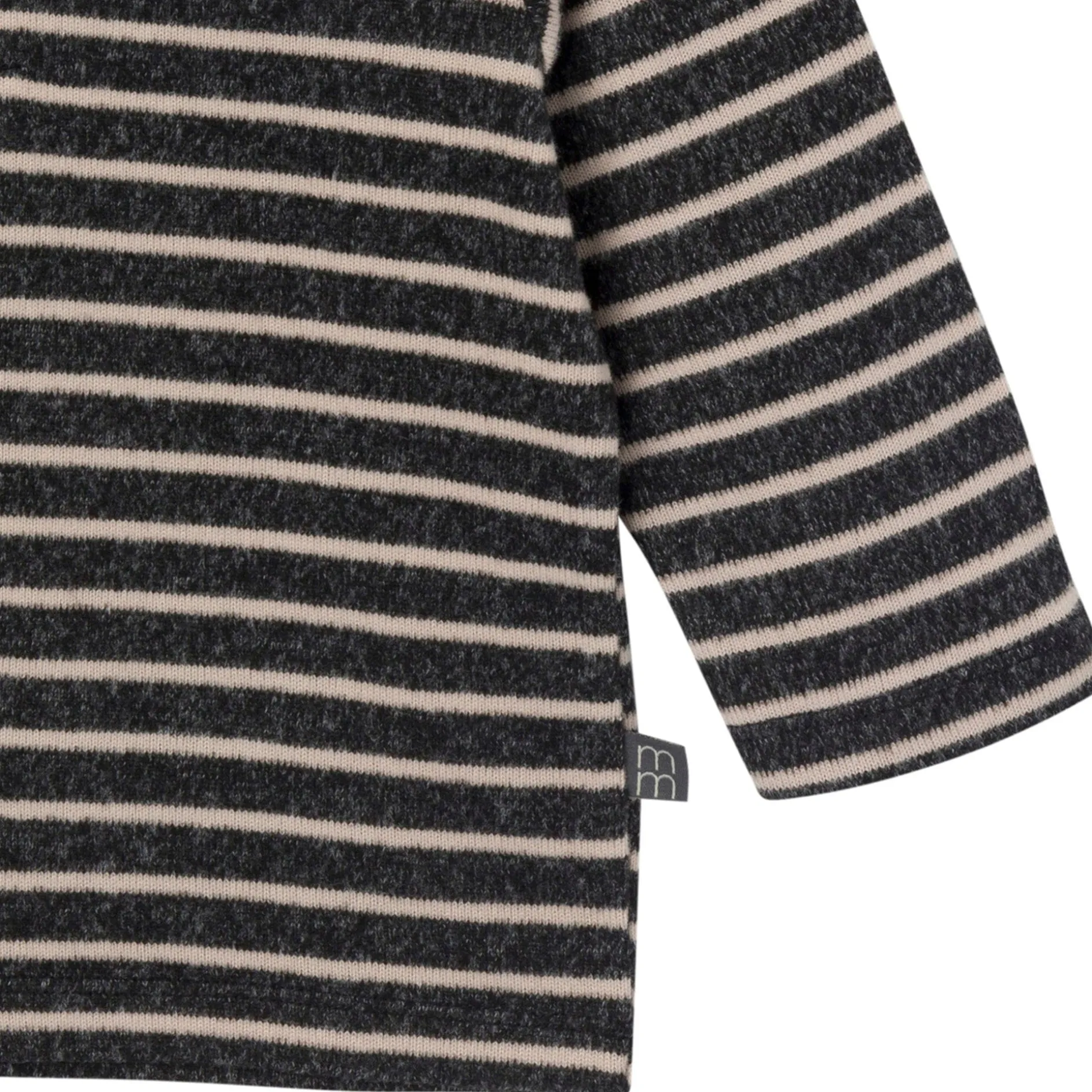 2-Piece Baby Boys Dark Grey Heather Stripe Hacci Hoodie and Jogger Pants Set