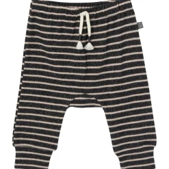 2-Piece Baby Boys Dark Grey Heather Stripe Hacci Hoodie and Jogger Pants Set