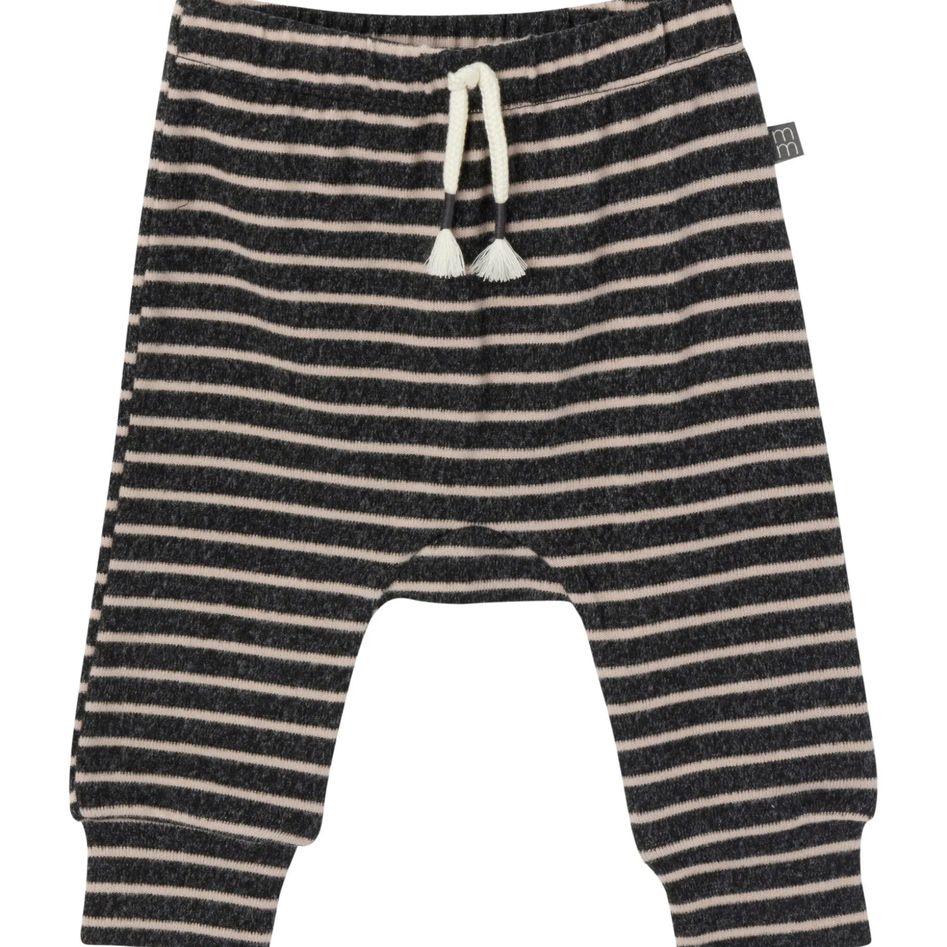 2-Piece Baby Boys Dark Grey Heather Stripe Hacci Hoodie and Jogger Pants Set