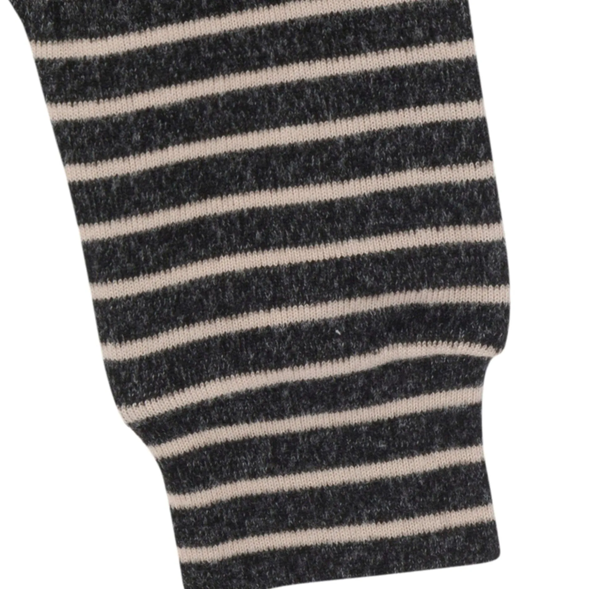 2-Piece Baby Boys Dark Grey Heather Stripe Hacci Hoodie and Jogger Pants Set