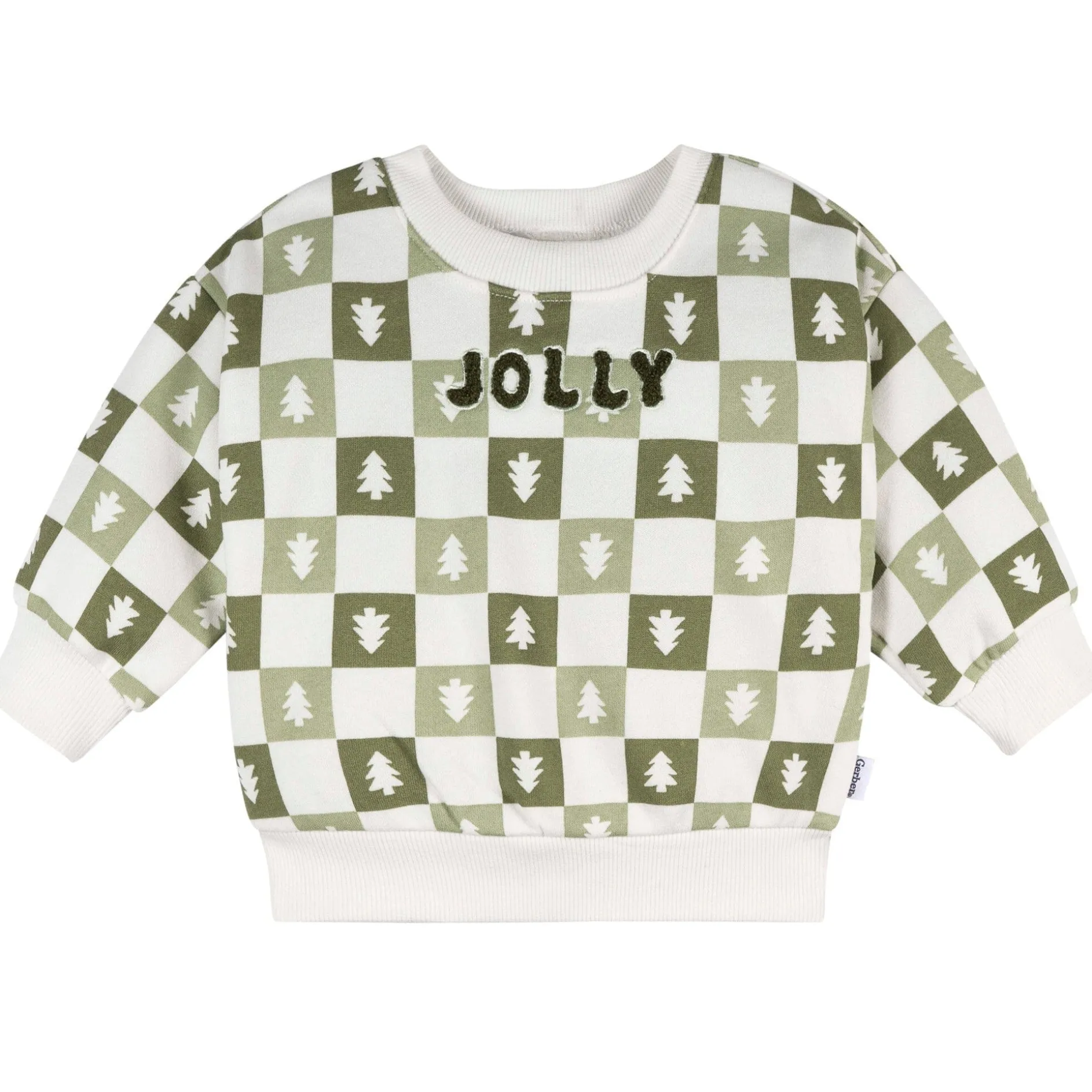 2-Piece Baby Boys Green Trees Sweatshirt and Pant Set