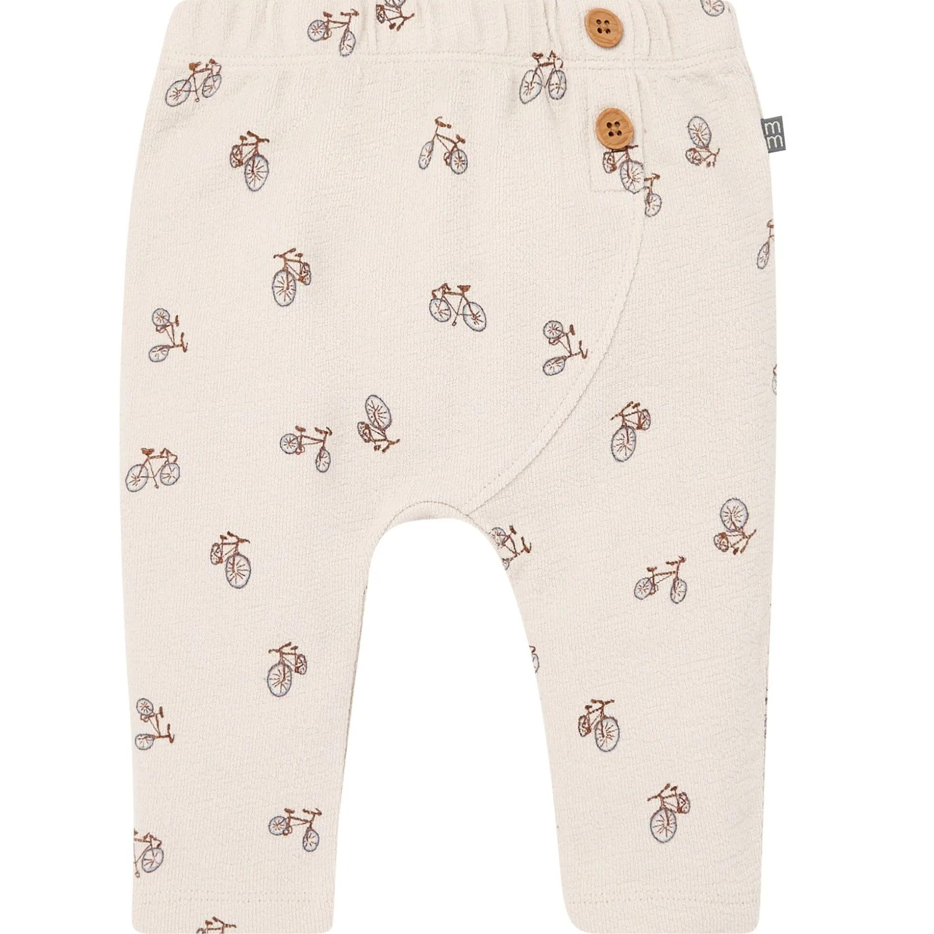 2-Piece Baby Boys Grey Bicycle Raglan Top and Pant Set