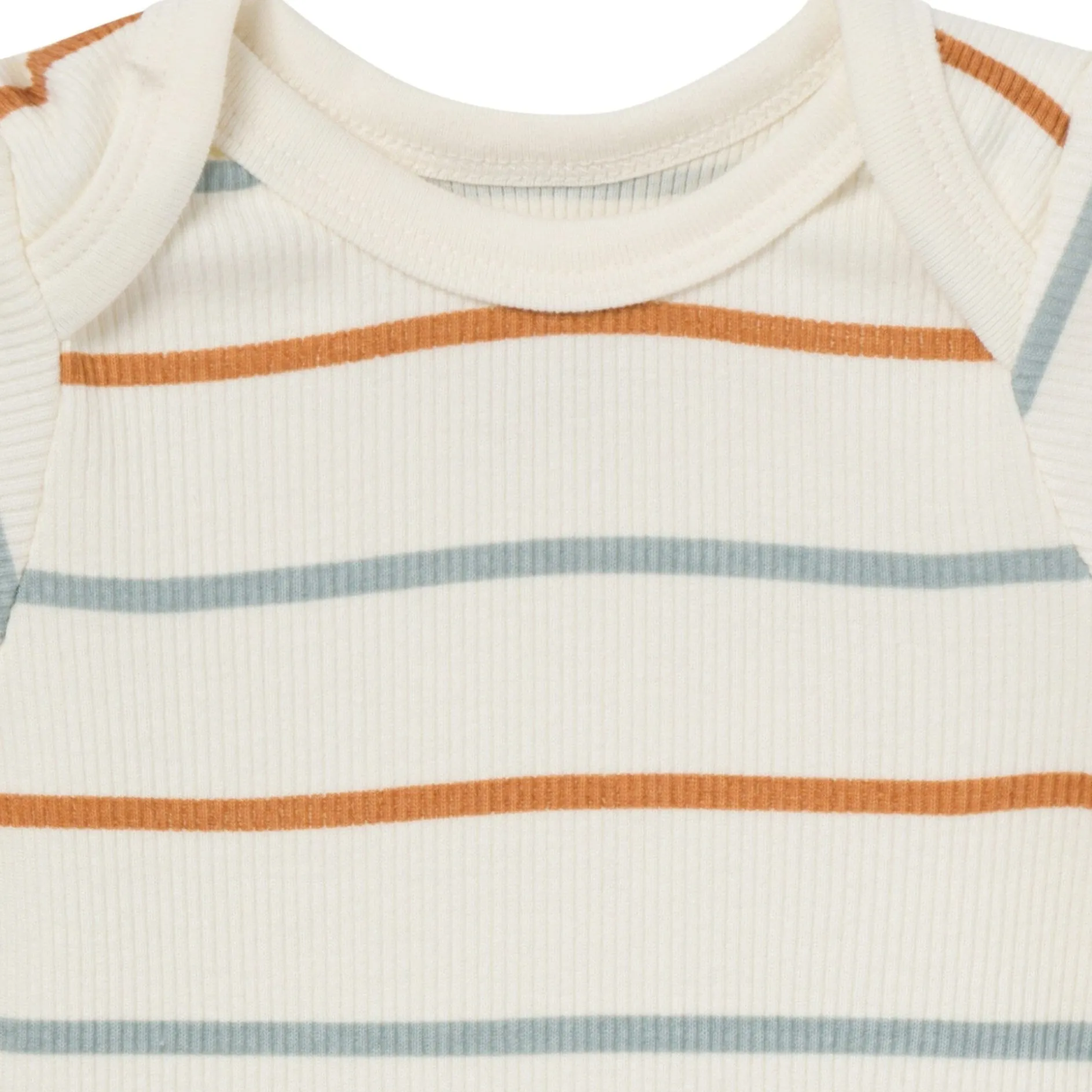 4-Piece Baby Boys Ivory Stripe Short Sleeve Bodysuits and Shorts Set