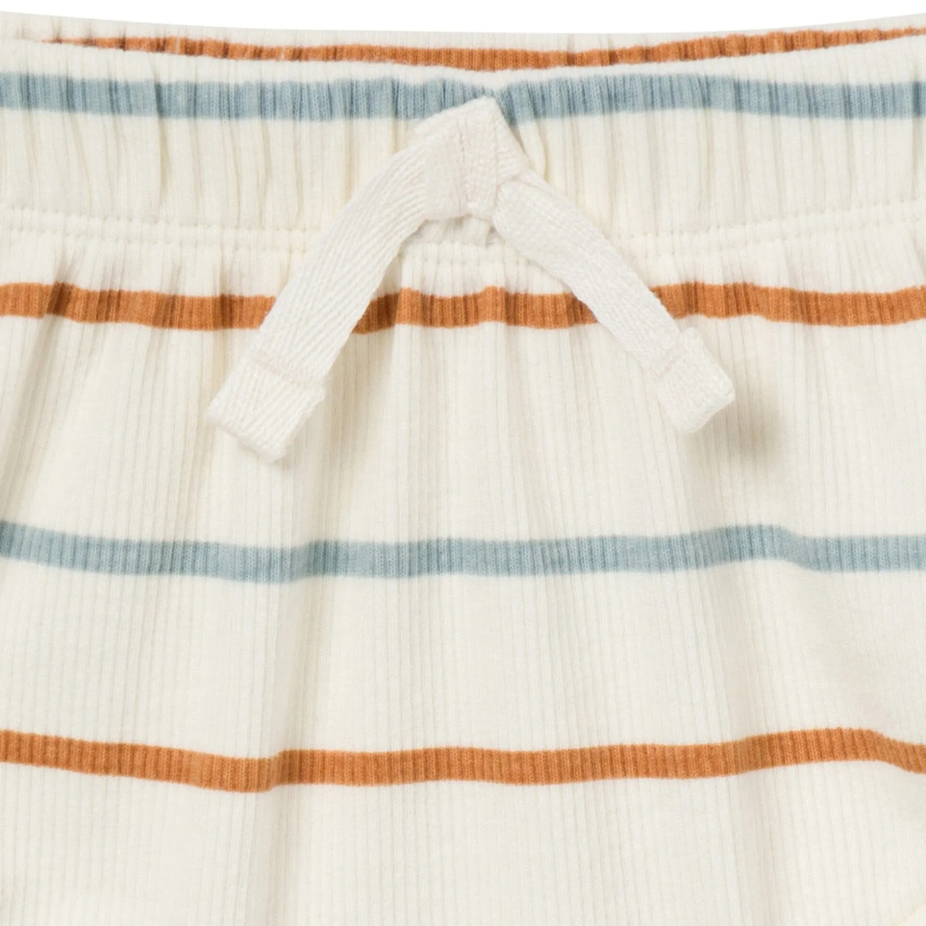 4-Piece Baby Boys Ivory Stripe Short Sleeve Bodysuits and Shorts Set