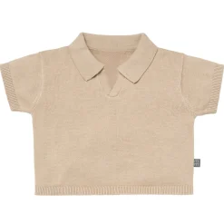 2-Piece Baby Boys Light Tan Johnny Collar Sweater Knit Set