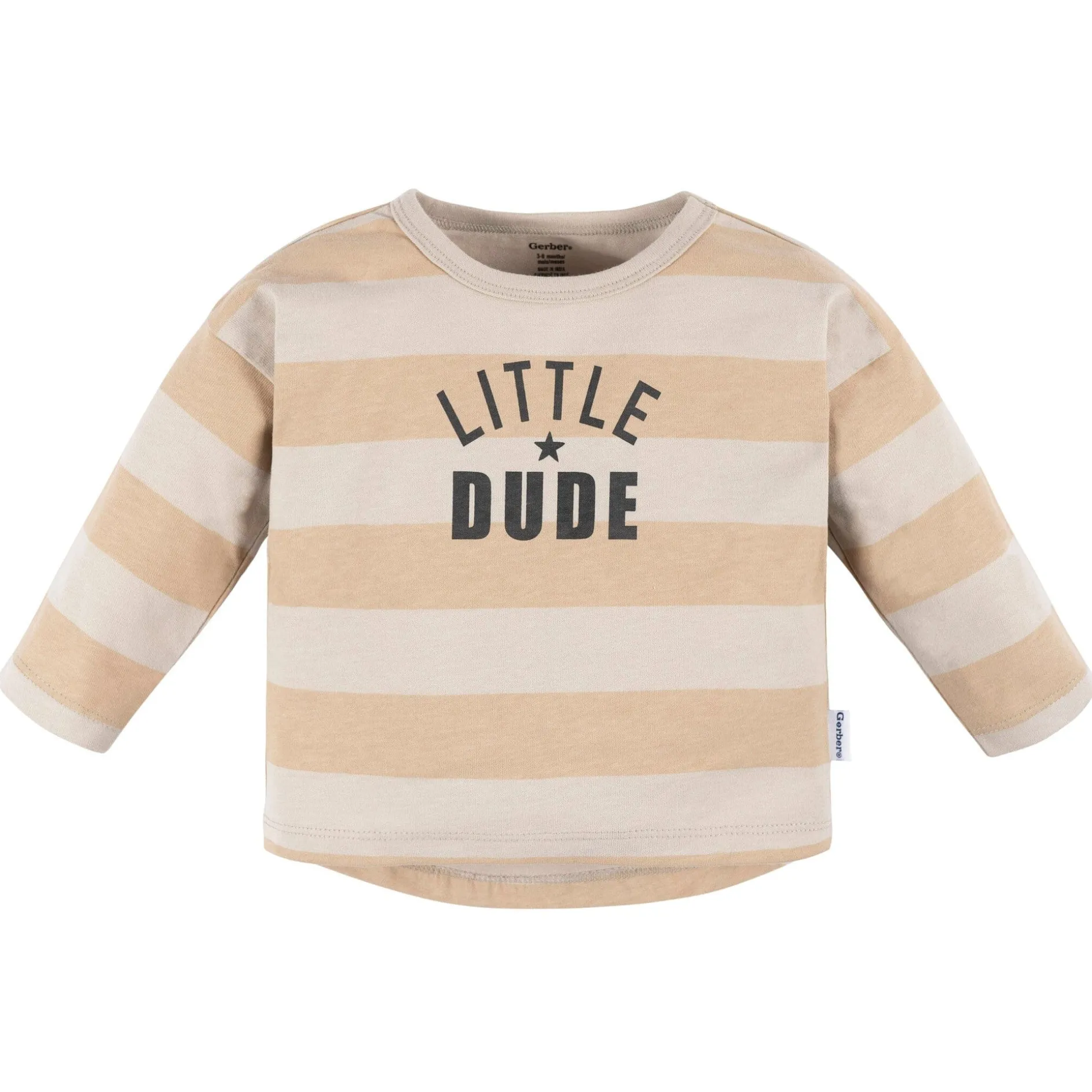 2-Piece Baby Boys Little Dude Top & Joggers Set