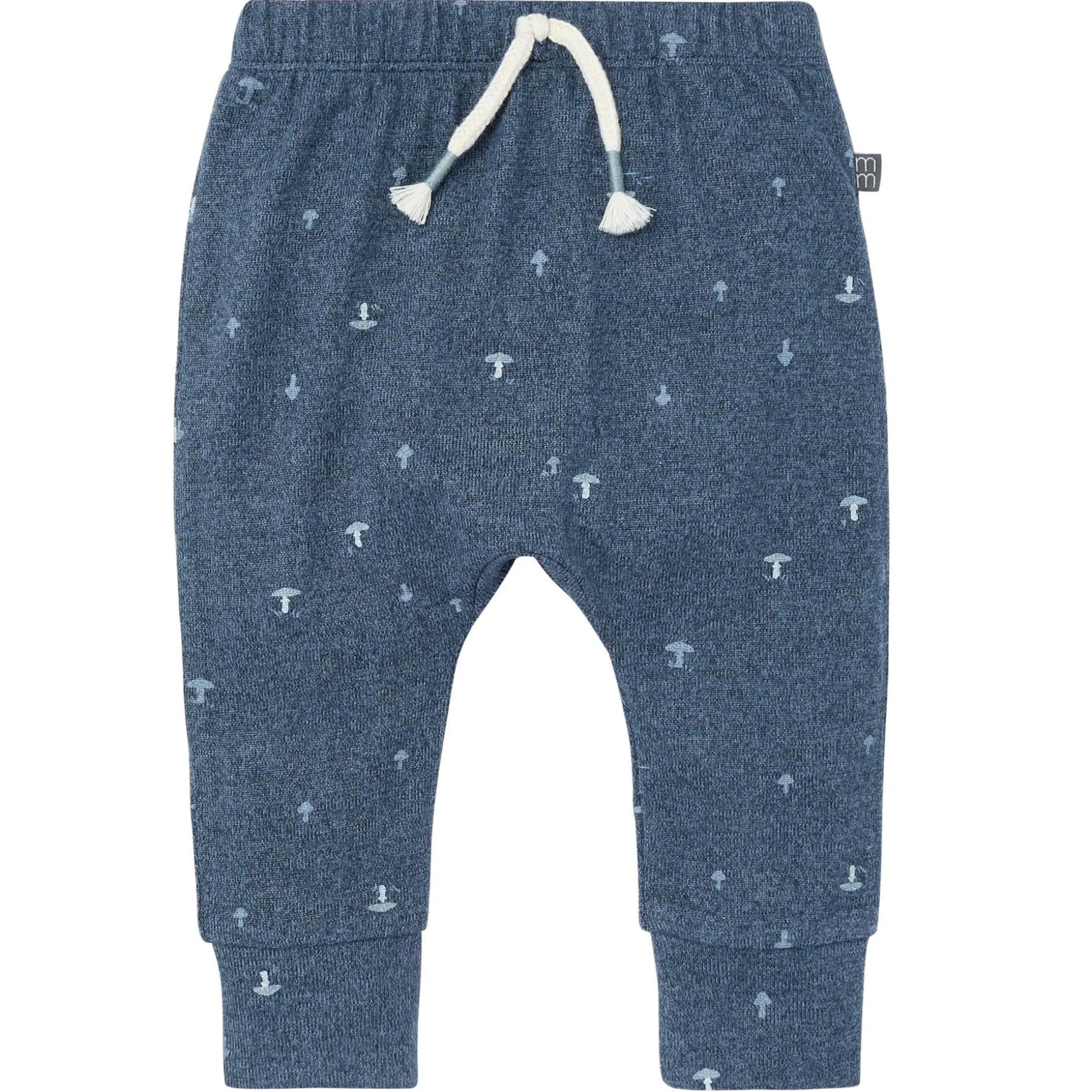 2-Piece Baby Boys Navy Mushroom Hacci Top and Pants Set