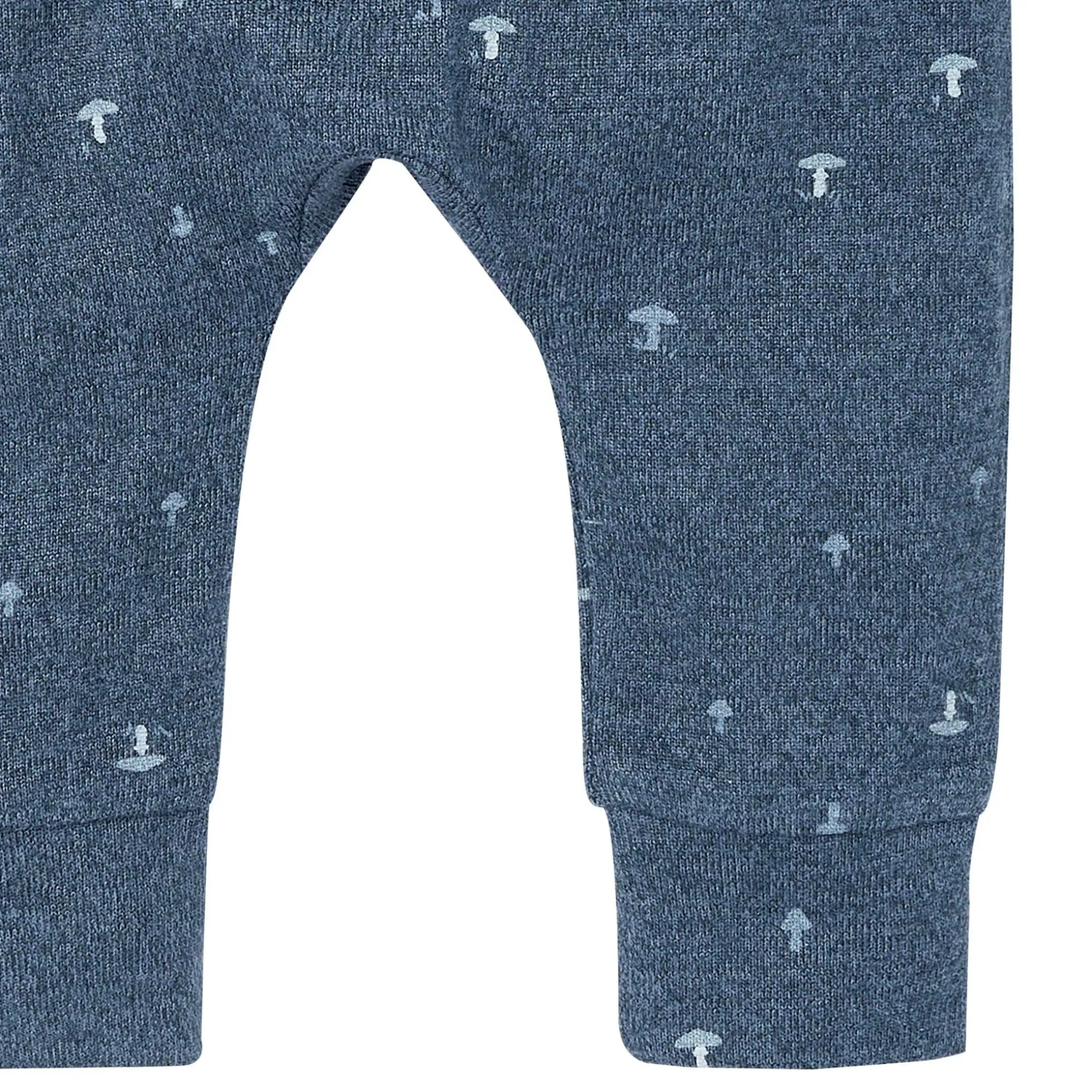 2-Piece Baby Boys Navy Mushroom Hacci Top and Pants Set