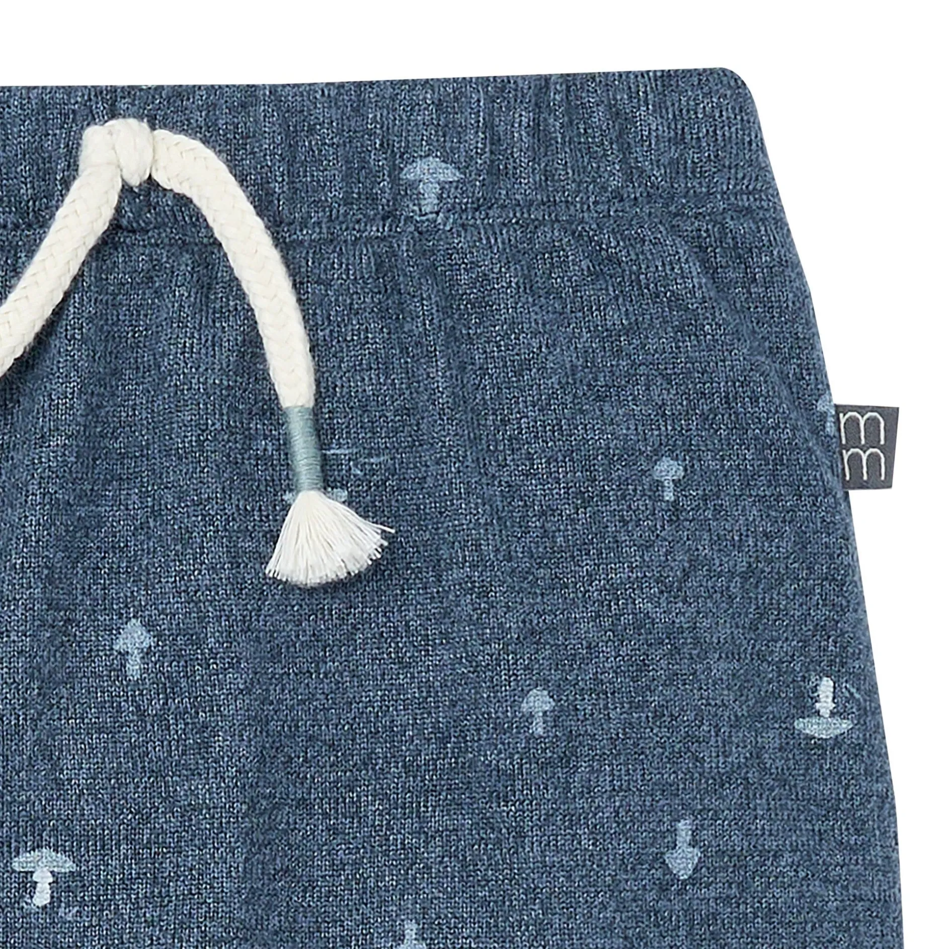2-Piece Baby Boys Navy Mushroom Hacci Top and Pants Set