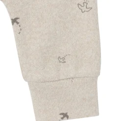 2-Piece Baby Boys Oatmeal Heather Hooded Brushed Hacci Set
