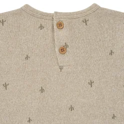 2-Piece Baby Boys Olive Cactus Hacci Top and Pants Set