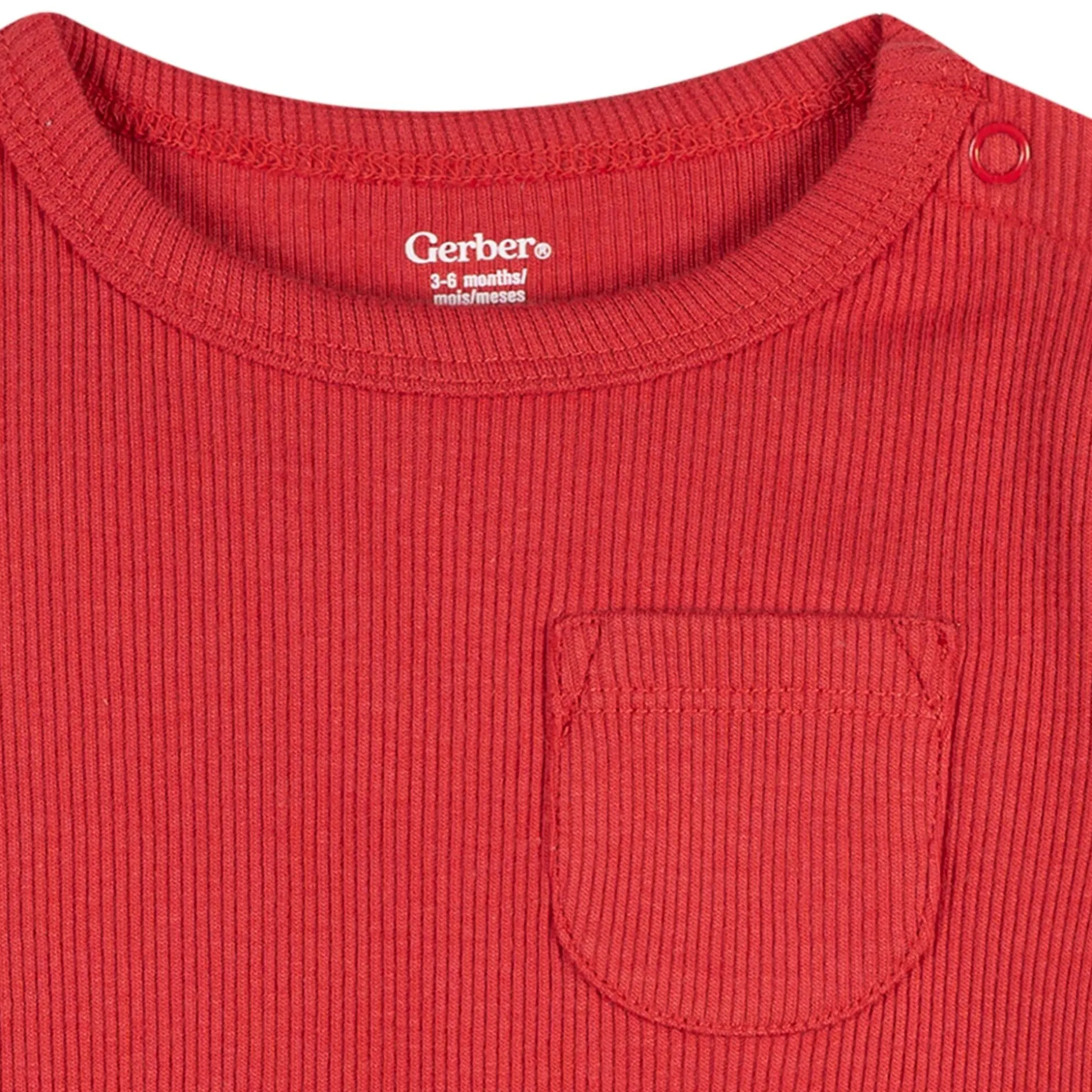 2-Piece Baby Boys Red Bodysuit & Shorts Set