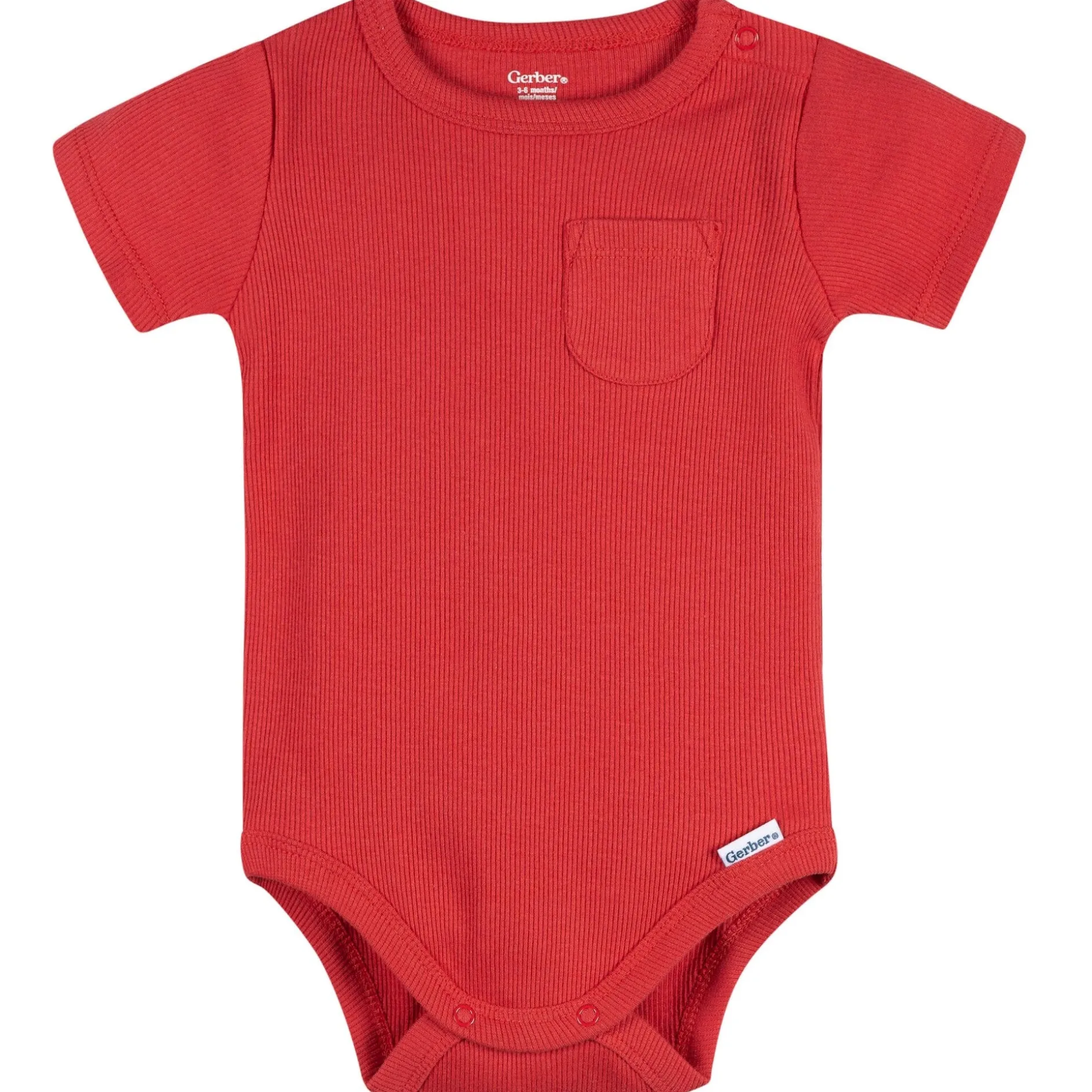 2-Piece Baby Boys Red Bodysuit & Shorts Set