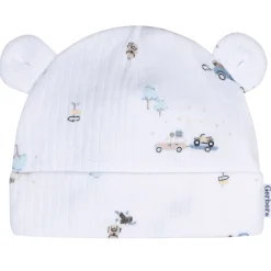 4-Piece Baby Boys Road Trip Cap and Mitten Set