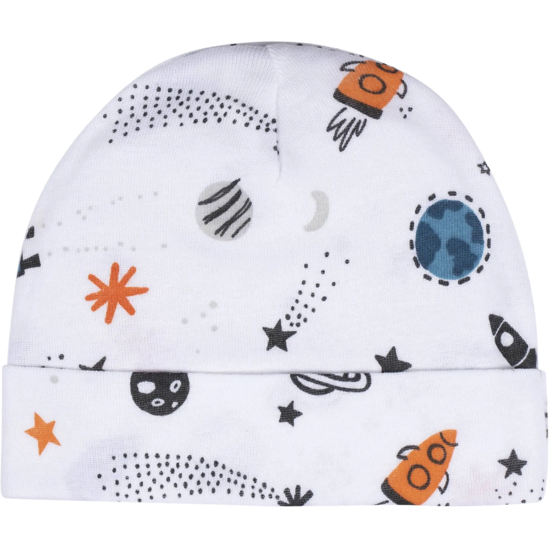 8-Piece Baby Boys Space Explorer No Scratch Mittens & Caps Set