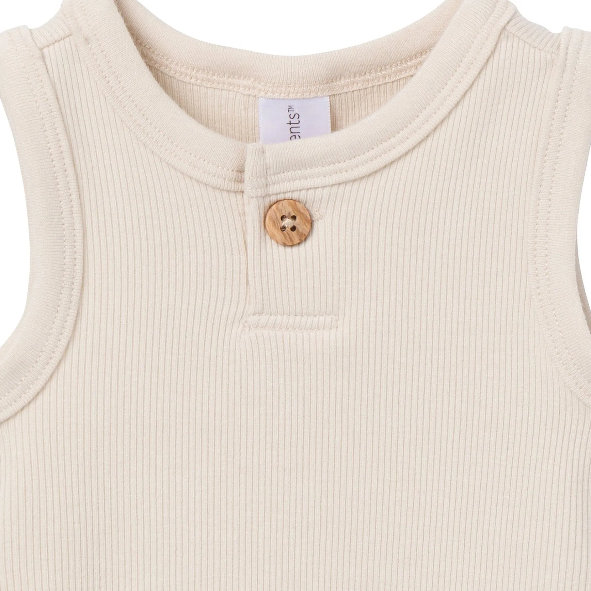 4-Piece Baby Boys Tan & Blue Bodysuits and Shorts Set