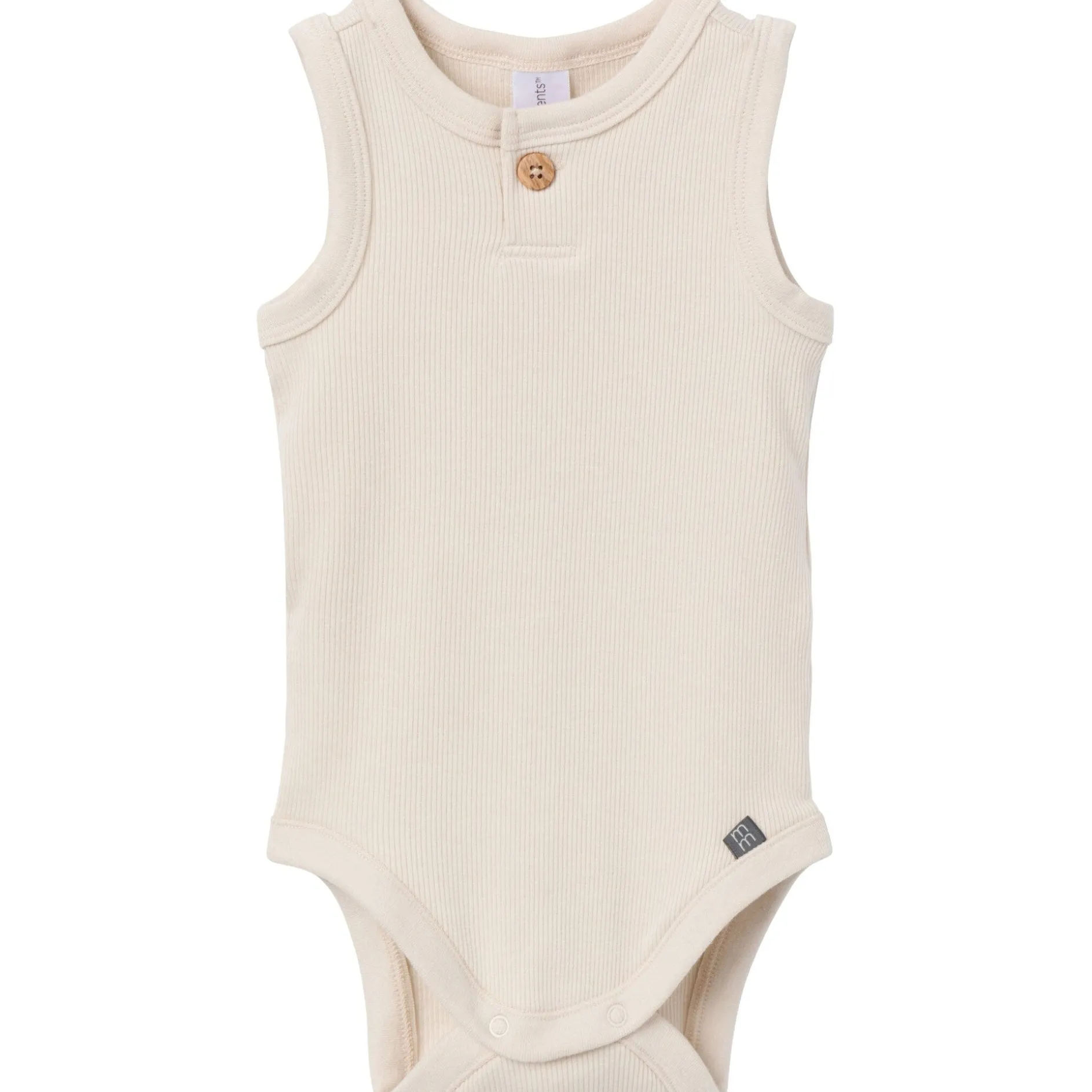 4-Piece Baby Boys Tan & Blue Bodysuits and Shorts Set
