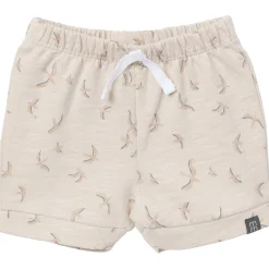 4-Piece Baby Boys Tan & Blue Bodysuits and Shorts Set