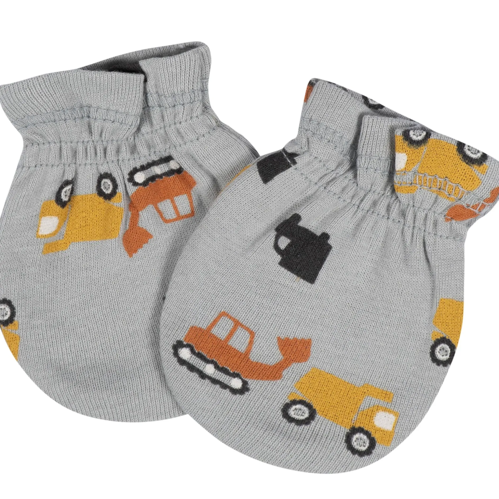 8-Piece Baby Boys Transportation Zone No Scratch Mittens & Caps Set