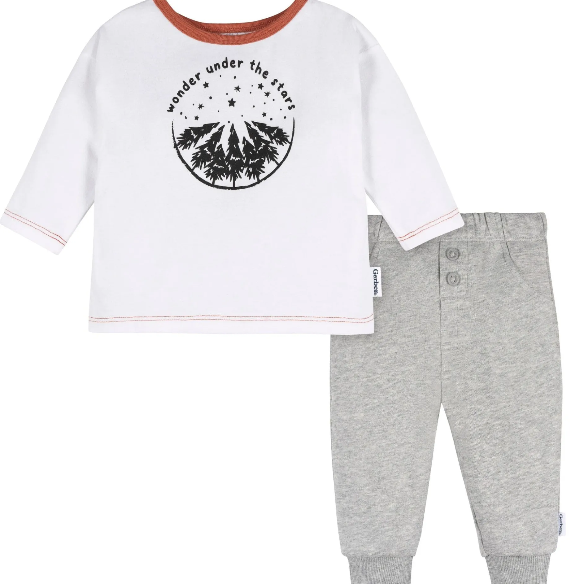 2-Piece Baby Boys Under the Stars Long Sleeve Top & Jogger Set