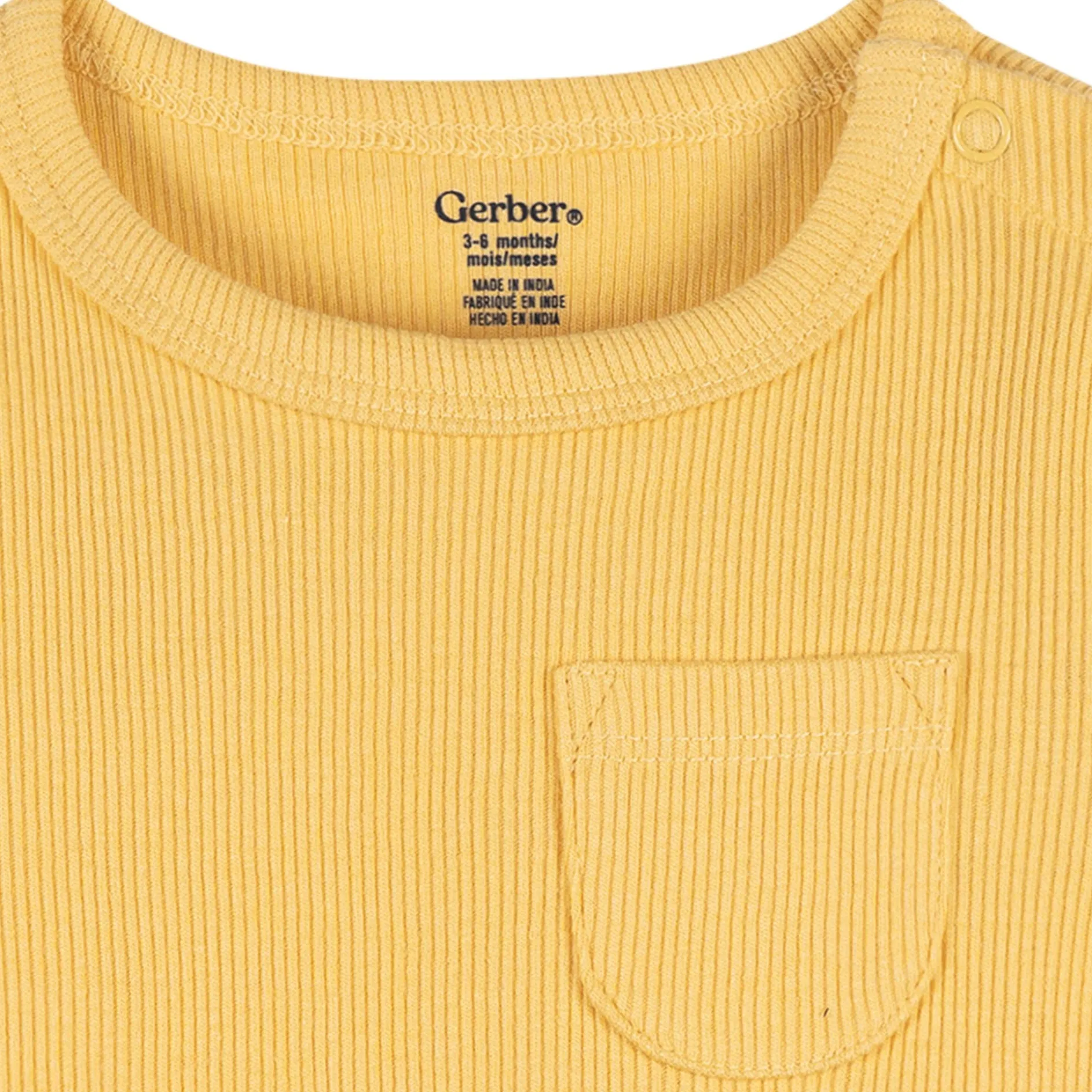 2-Piece Baby Boys Yellow Bodysuit & Shorts Set