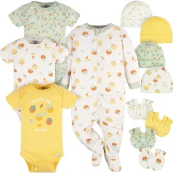 12-Piece Baby Girls Acorns Layette Bundle