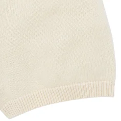 2-Piece Baby Girls Beige Sweater Knit Top and Shorts Set