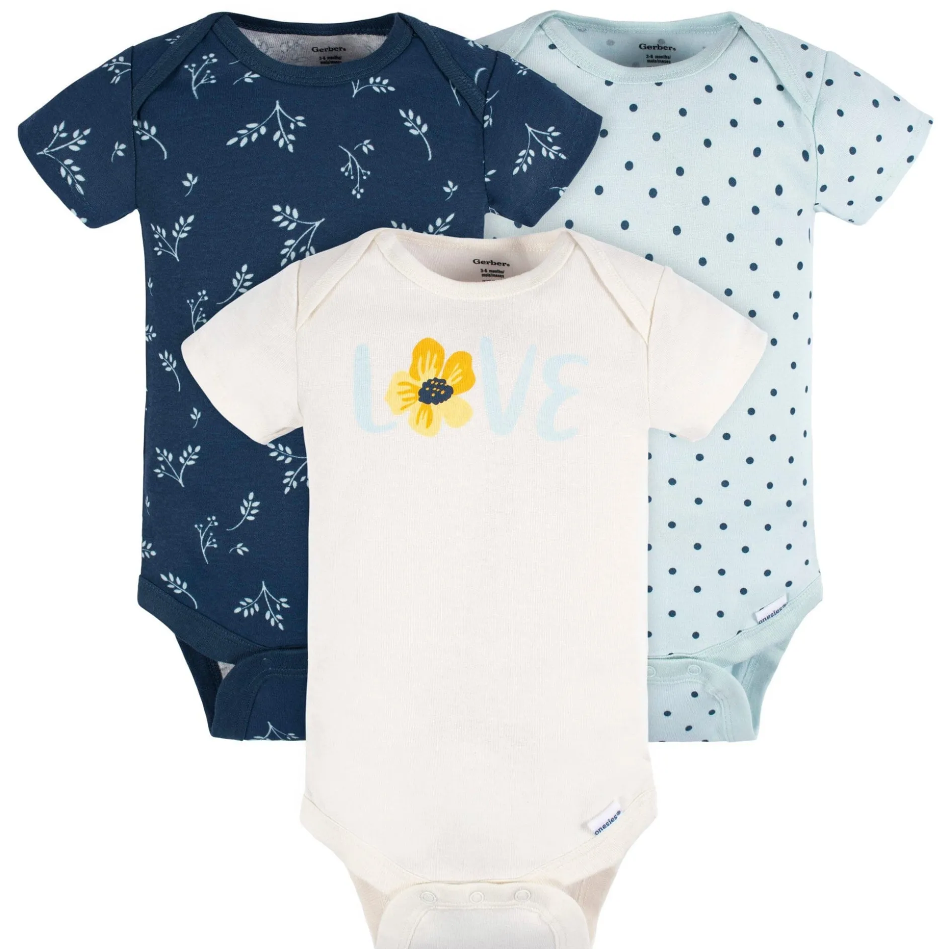 12-Piece Baby Girls Blue Flowers Layette Bundle