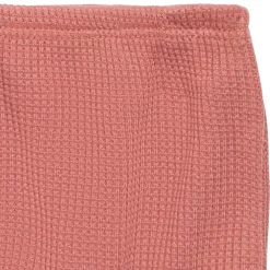2-Piece Baby Girls Dark Pink Waffle Dress Set