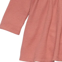 2-Piece Baby Girls Dark Pink Waffle Dress Set