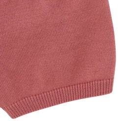 2-Piece Baby Girls Dark Rose Sweater Knit Top and Shorts Set