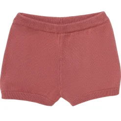 2-Piece Baby Girls Dark Rose Sweater Knit Top and Shorts Set