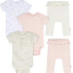 5-Piece Baby Girls Deer Bodysuits & Pants Set