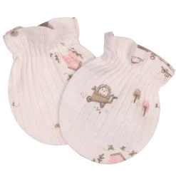 4-Piece Baby Girls Garden Cap and Mitten Set