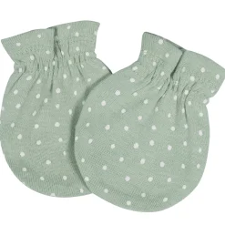 8-Piece Baby Girls Golden Floral No Scratch Mittens & Caps Set