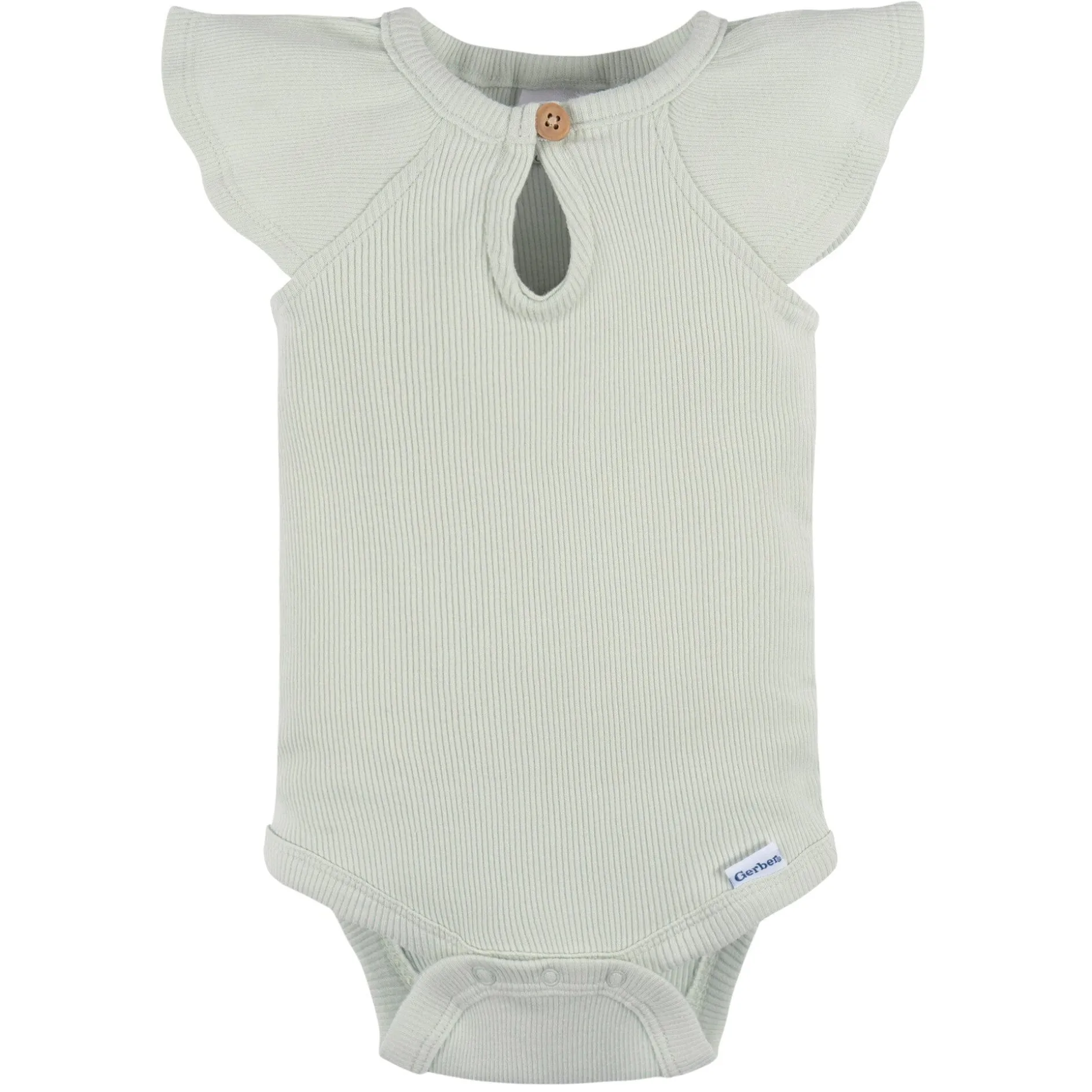 2-Piece Baby Girls Green Lily Bodysuit and Shorts Set