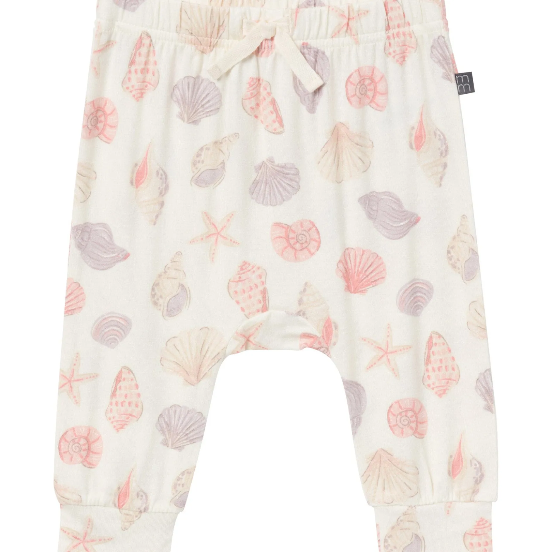 4-Piece Baby Girls Ivory Seashells Viscose Bodysuits and Pants Set